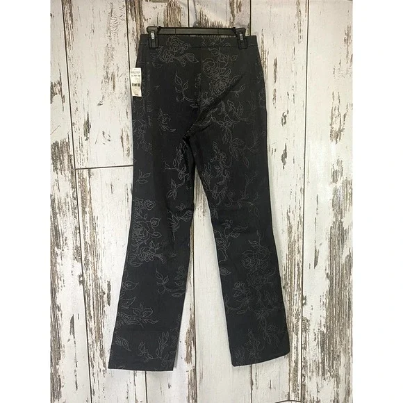 NWT New York & Co Dark Gray And Silver Slacks - Picture 3 of 4